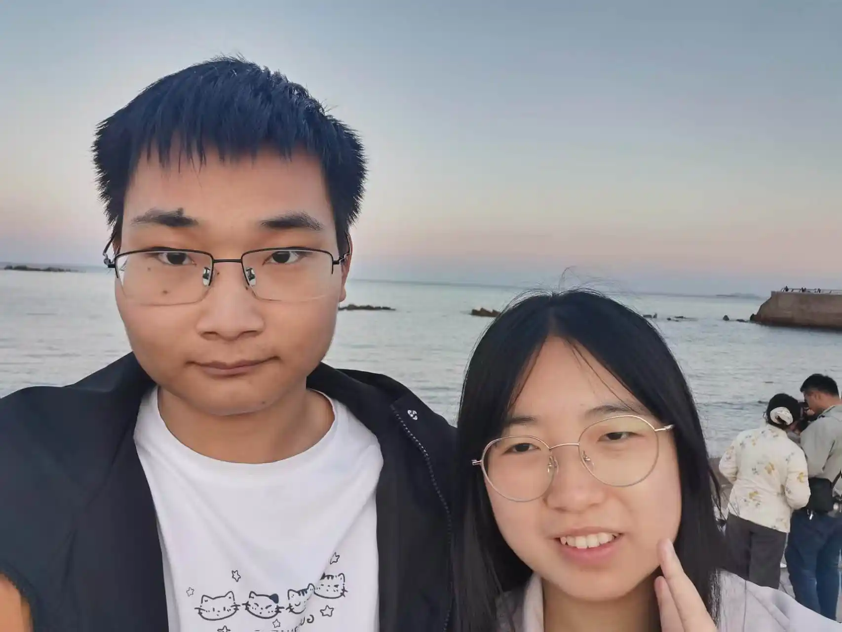 家人一起散步